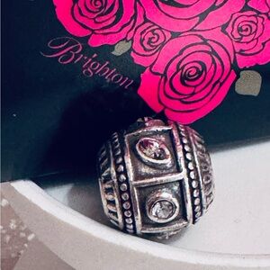 ❤️Brighton Silver Beaded Charm with Crystal Accents